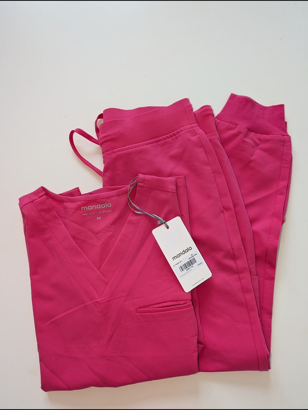 Mandala Scrub Set- Shocking Pink